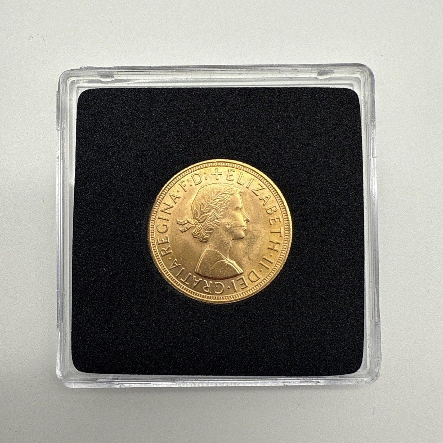 Exclusive Coins 1957 Queen Elizabeth II Full Gold Sovereign (First Year Of Issue ) Nice Grade