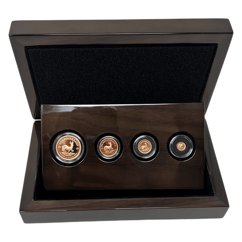 Exclusive Coins Complete Sets 2019 Gold Proof Krugerrand 4-Coin Fractional Set – South African Mint