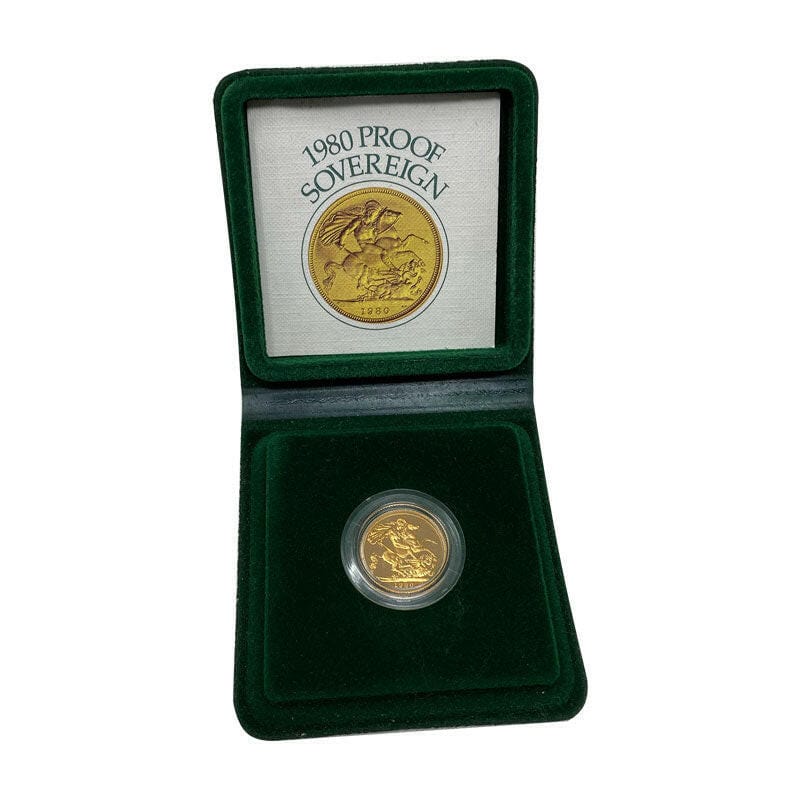 The Royal Mint Coins 1980 Gold Sovereign Proof - Queen Elizabeth II - The Royal Mint