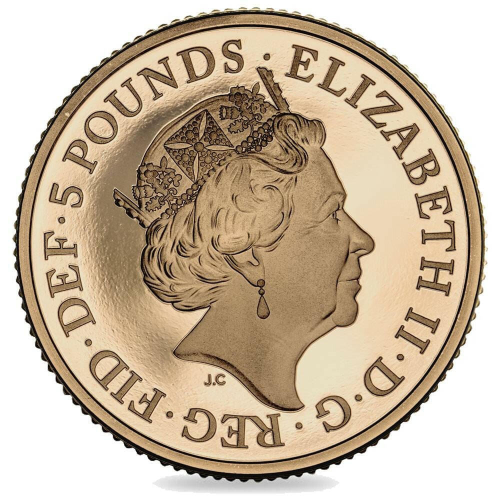 The Royal Mint Coins 2017 King Canute Gold Proof £5 Coin – 1000th Anniversary of Coronation