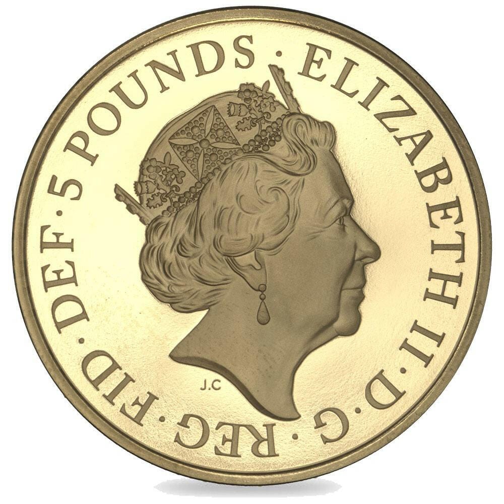 The Royal Mint Coins 2018 Four Generations of Royalty Gold Proof £5 Coin – Royal Mint Commemorative