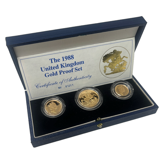 1998 UK Gold Proof Sovereign 3-Coin Set – Queen Elizabeth II