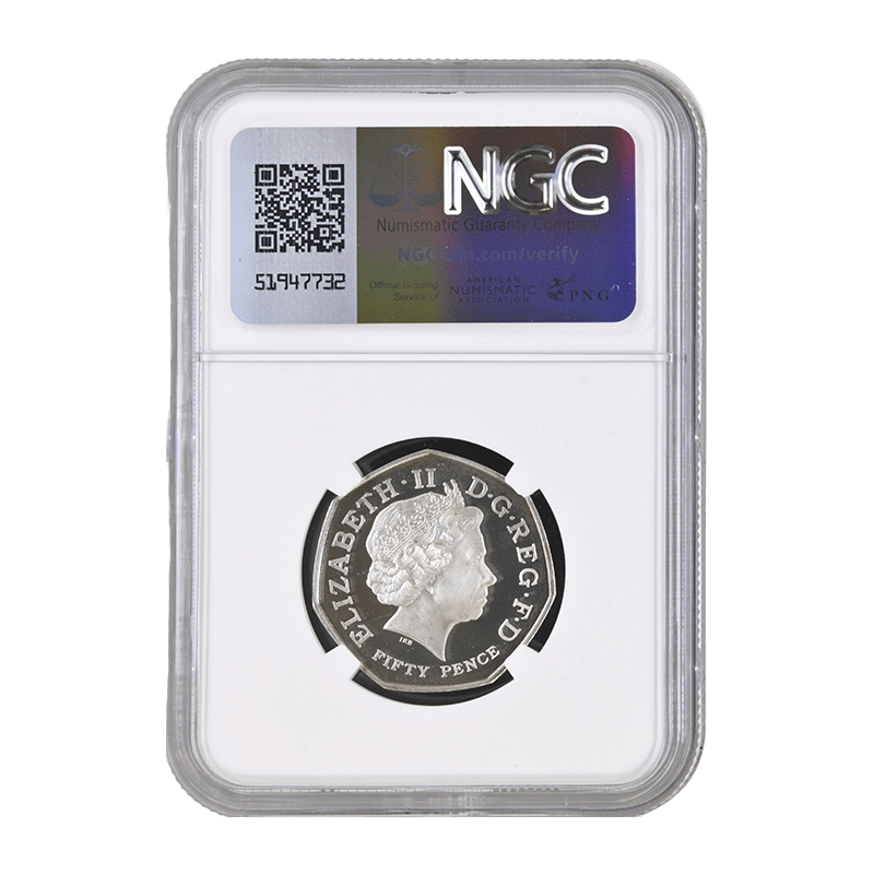 2009 Kew Gardens Fifty Pence Proof NGC PF 68 Piefort