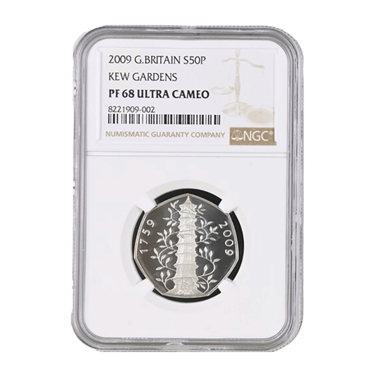 2009 Kew Gardens Fifty Pence Proof NGC PF 68 Ultra Cameo