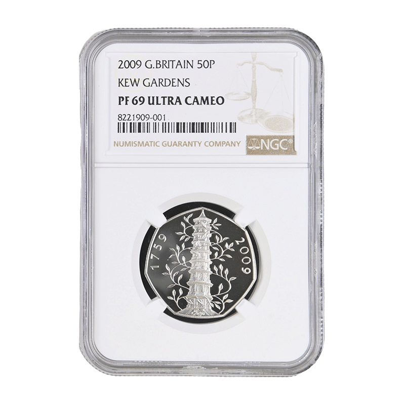 2009 Kew Gardens Fifty Pence Proof NGC PF 69 Ultra Cameo