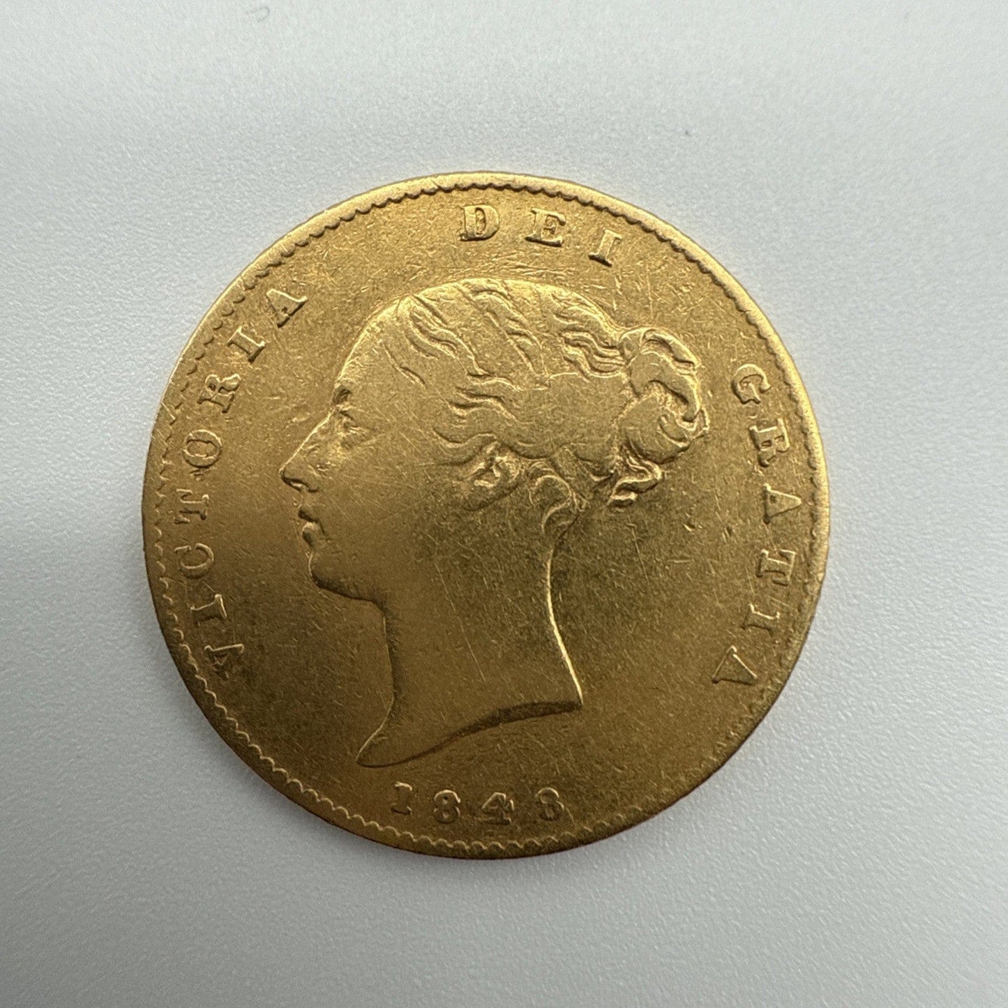 Exclusive Coins 1848 Queen Victoria Shield Reverse Young Head Half Sovereign