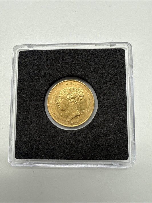 Exclusive Coins 1870 Queen Victoria Shield Reverse Half Sovereign Struck In London 22k