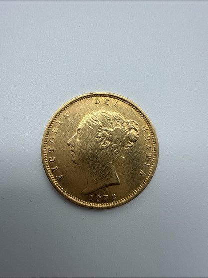 Exclusive Coins 1872 Queen Victoria Half Sovereign Young Head Struck In London 22k