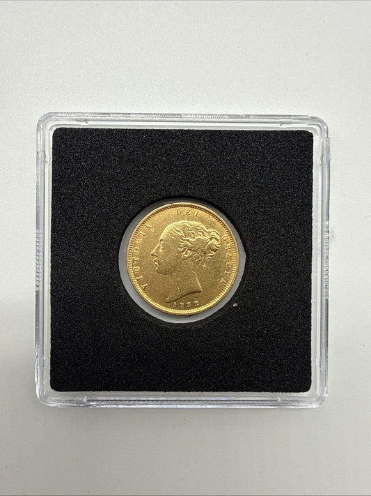 Exclusive Coins 1872 Queen Victoria Half Sovereign Young Head Struck In London 22k