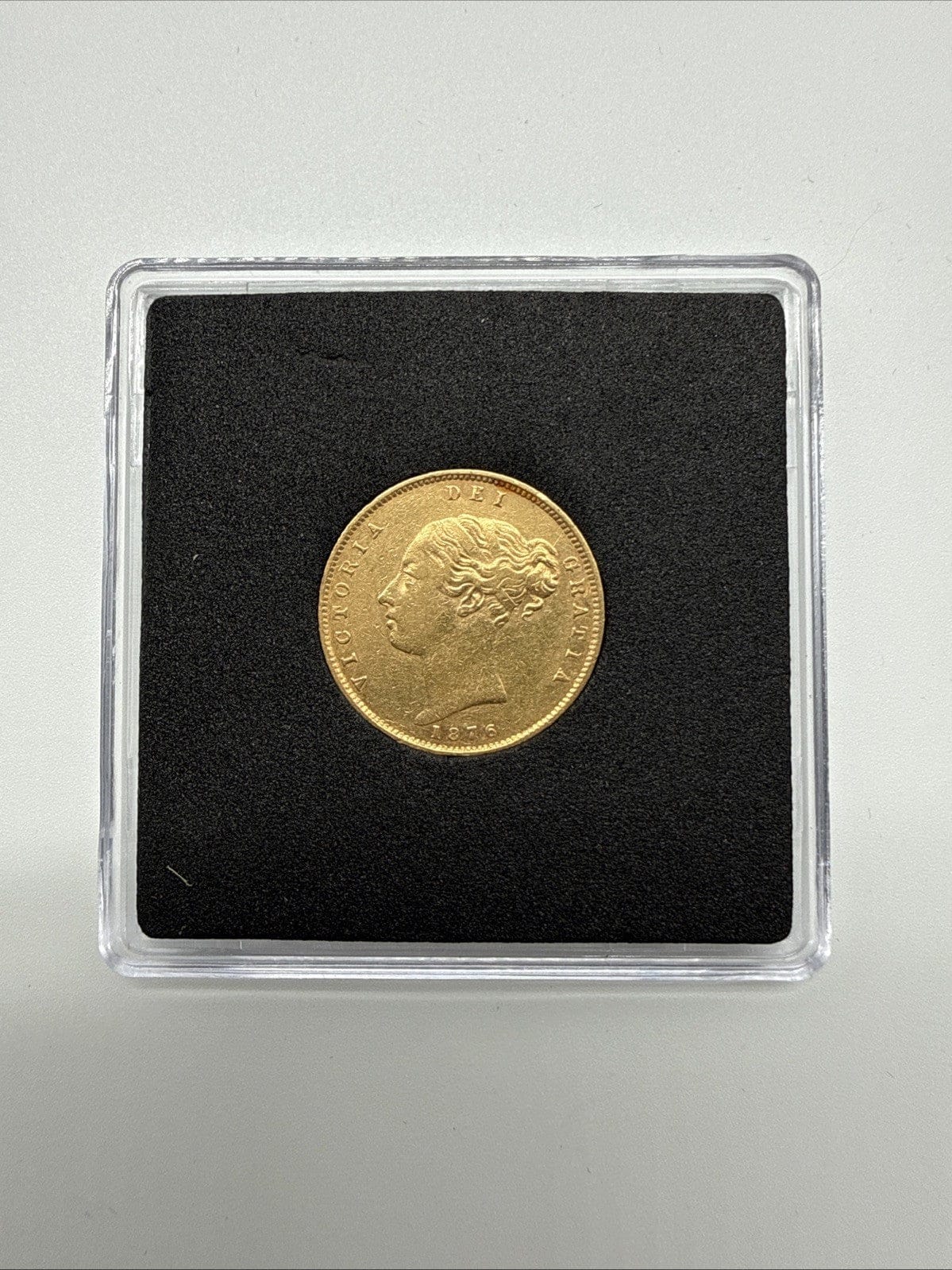 Exclusive Coins 1876 Queen Victoria Shield Reverse Half Sovereign 22k Nice Grade