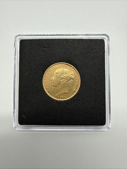 Exclusive Coins 1876 Queen Victoria Shield Reverse Half Sovereign 22k Nice Grade