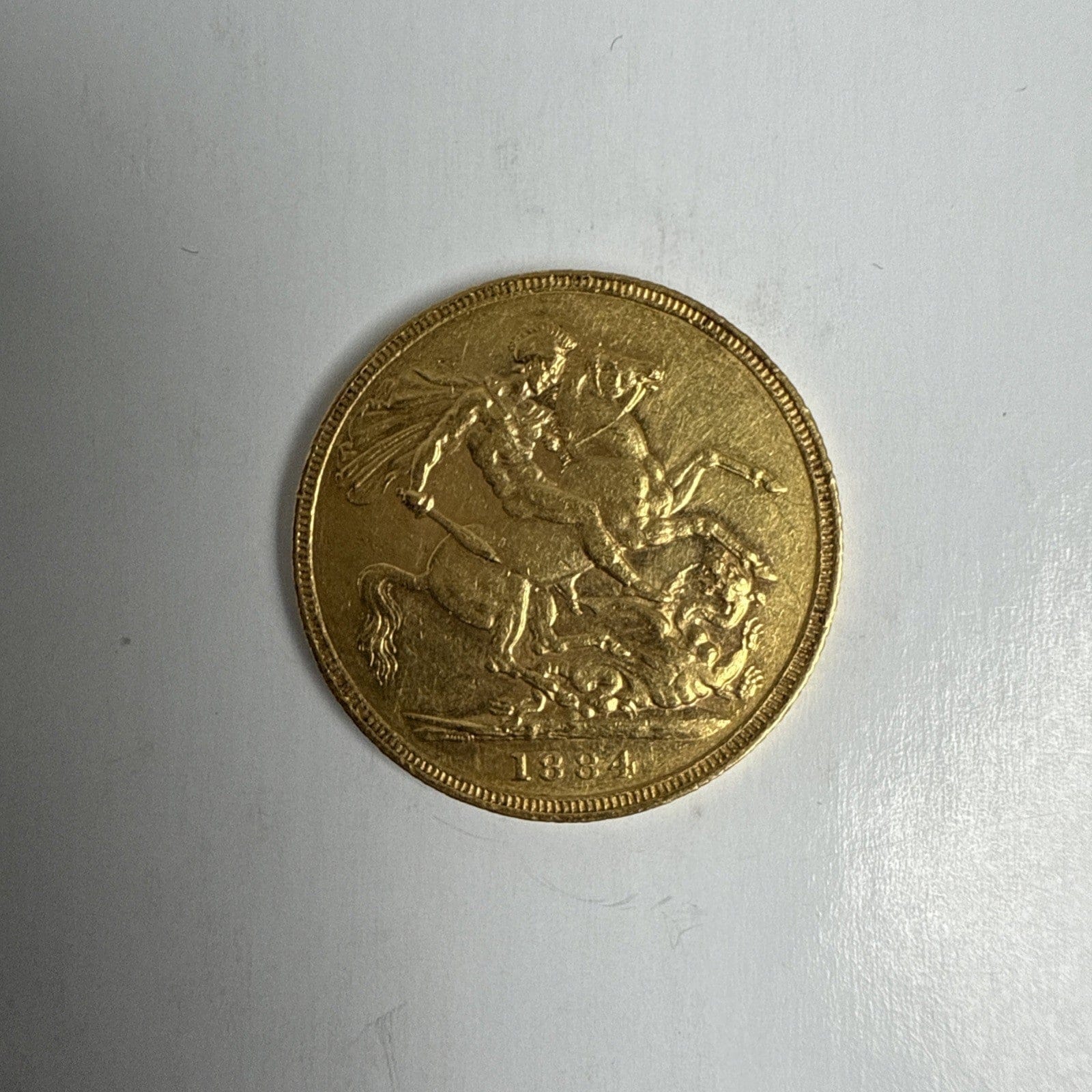 Exclusive Coins 1884 Melbourne Queen Victoria Young Head Full Gold Sovereign 22k