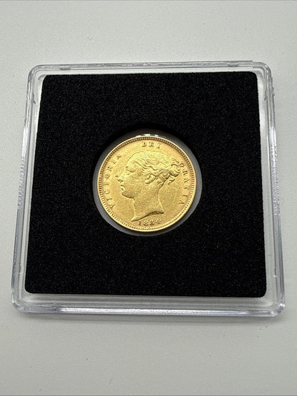 Exclusive Coins 1884 Queen Victoria Shield Reverse Half Sovereign Struck In London 22k