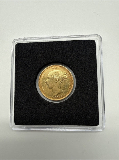 Exclusive Coins 1885 Queen Victoria Shield Reverse Half Sovereign Young Head  22k #2