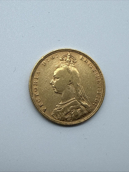 Exclusive Coins 1891 Queen Victoria Jubilee Head Full Gold Sovereign 22k