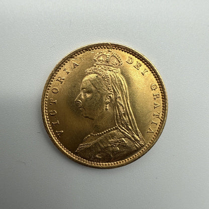 Exclusive Coins 1892 Queen Victoria Half Sovereign Sheild Reverse 22k