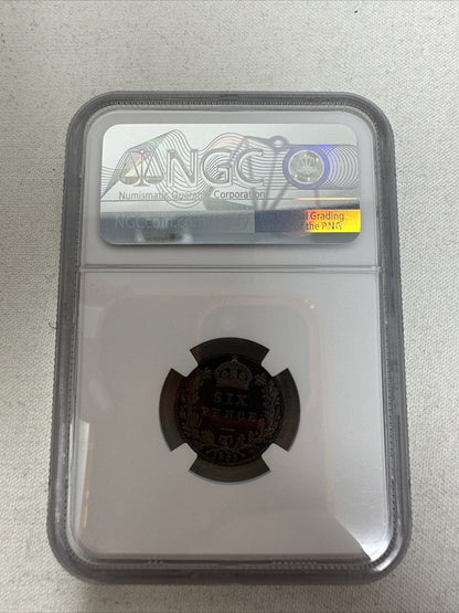 Exclusive Coins 1893 Great Britain SixPence Queen Victoria Veiled Head  NGC PF 62 Silver