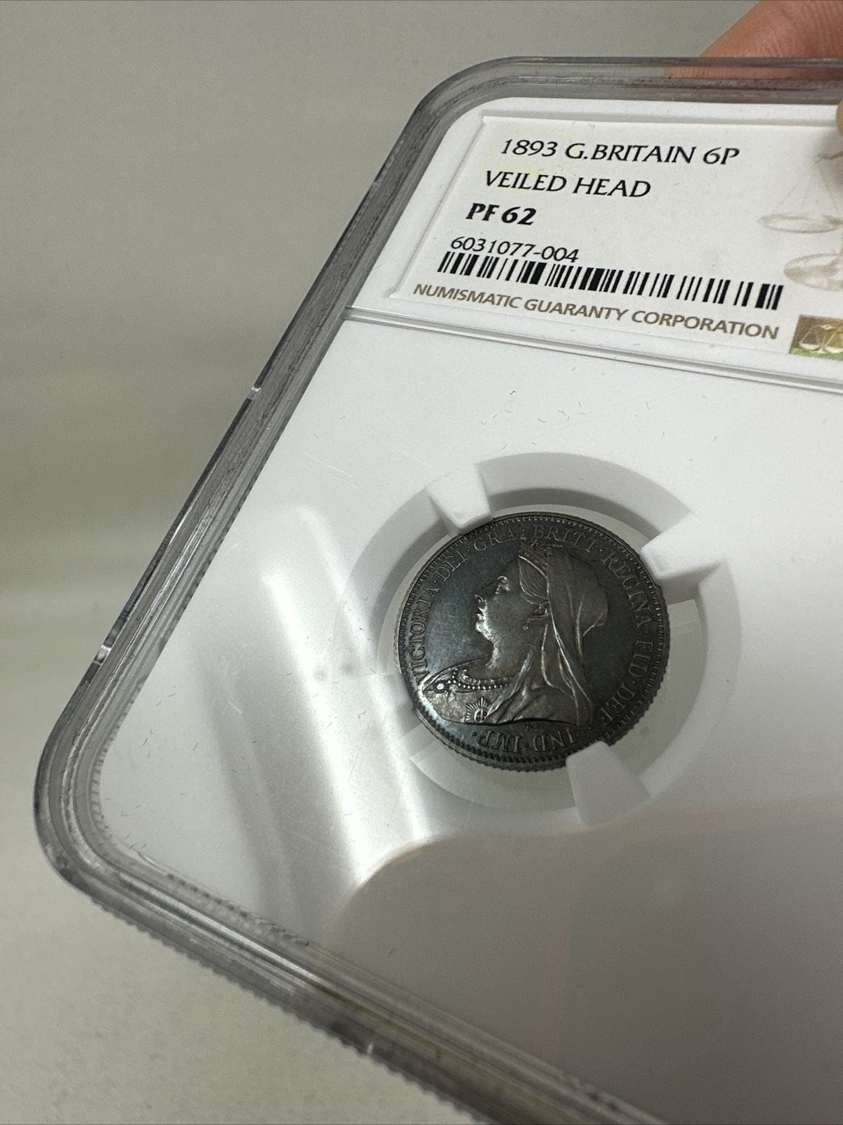 Exclusive Coins 1893 Great Britain SixPence Queen Victoria Veiled Head  NGC PF 62 Silver
