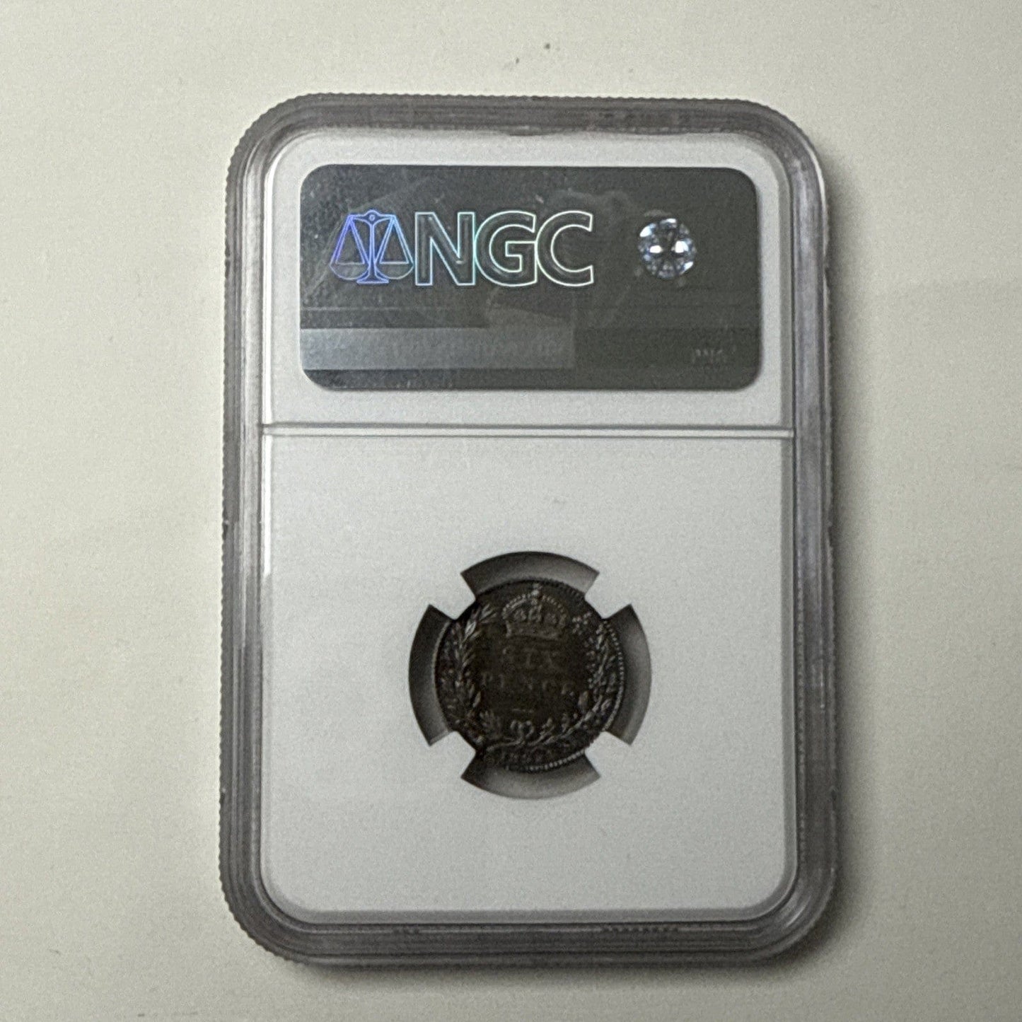 Exclusive Coins 1893 Great Britain SixPence Queen Victoria Veiled Head  NGC PF 62 Silver