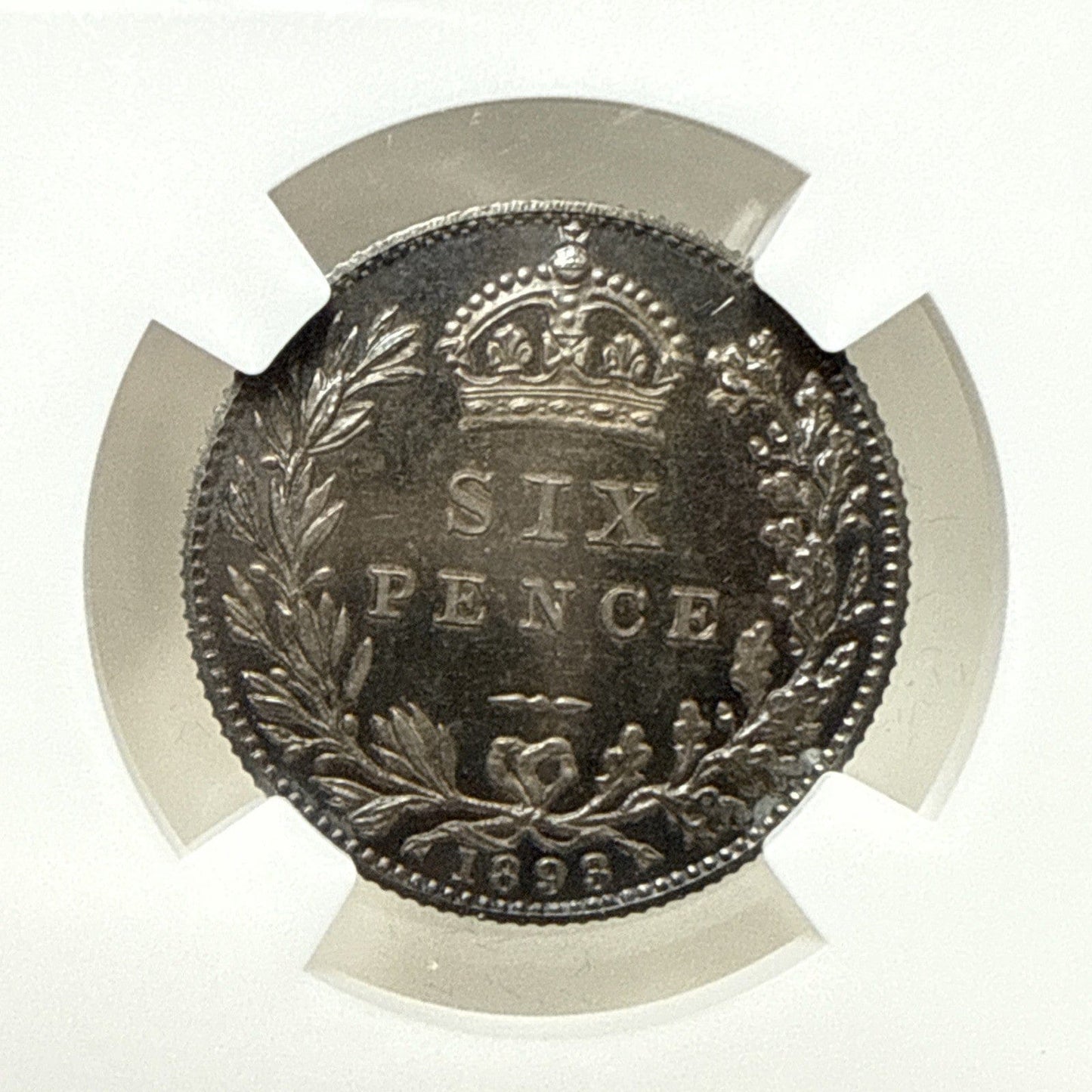 Exclusive Coins 1893 Great Britain SixPence Queen Victoria Veiled Head  NGC PF 62 Silver