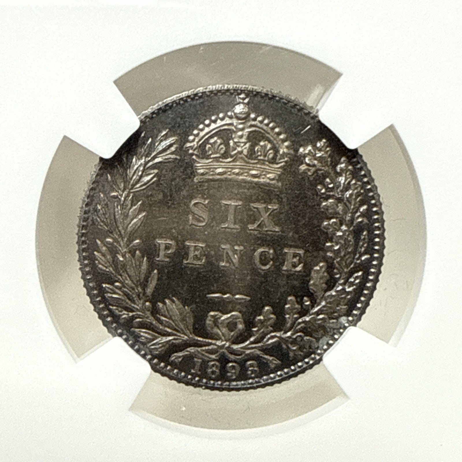 Exclusive Coins 1893 Great Britain SixPence Queen Victoria Veiled Head  NGC PF 62 Silver