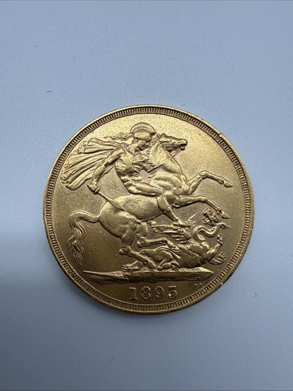 Exclusive Coins 1893 Queen Victoria Gold Double Sovereign Nice Grade 22k Royal Mint