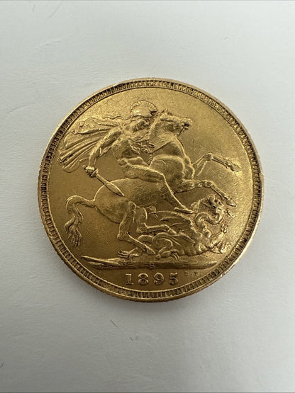 Exclusive Coins 1895 Queen Victoria Sydney Mint Full Gold Sovereign