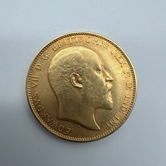 Exclusive Coins 1902 King Edward VII Full Gold Sovereign 22k Coronation Year