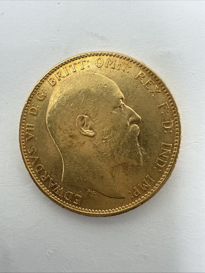 Exclusive Coins 1902 King Edward VII Full Gold Sovereign Coronation Year 22k