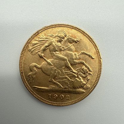Exclusive Coins 1902 King Edward VII Half Sovereign Coronation Year 22k
