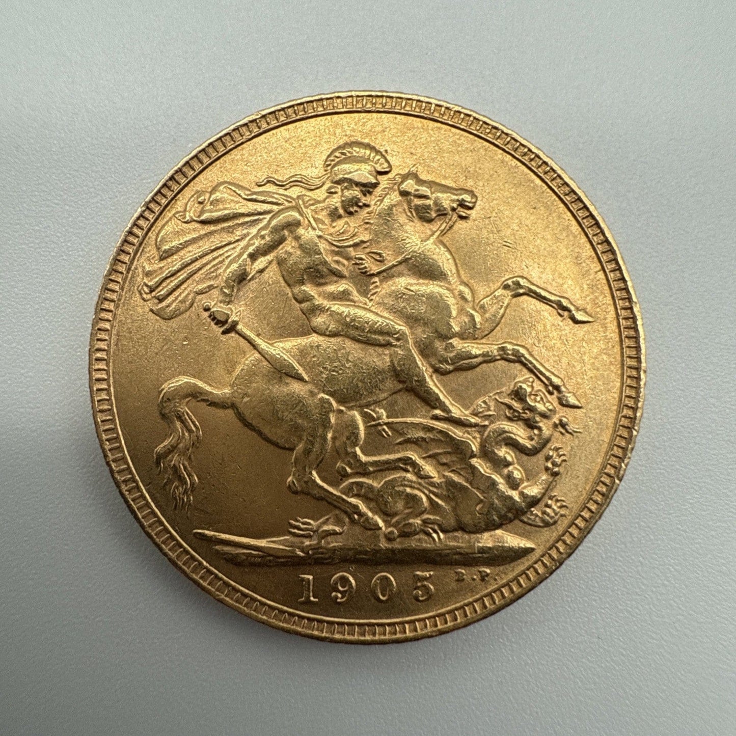 Exclusive Coins 1905 King Edward VII Full Gold Sovereign 22k