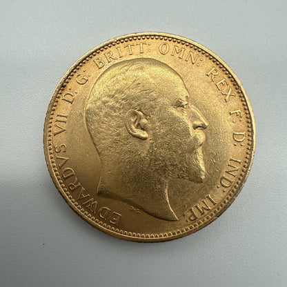Exclusive Coins 1905 King Edward VII Full Gold Sovereign 22k