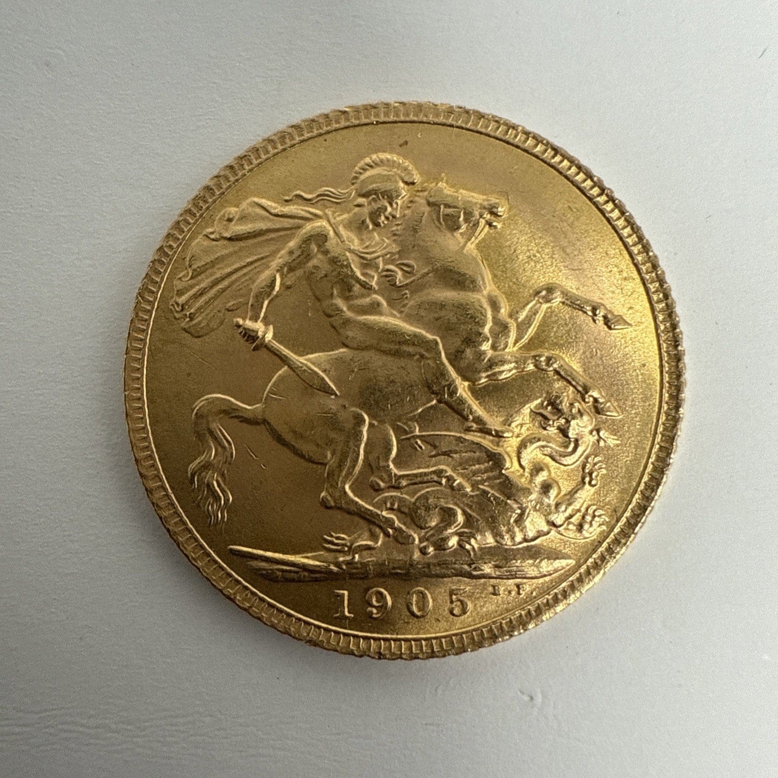 Exclusive Coins 1905 King Edward VII Full Gold Sovereign 22k Nice Example