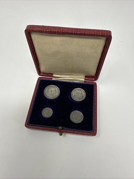 Exclusive Coins 1905 King Edward VII  Proof Silver Maundy Set In The Original Case Of Issue