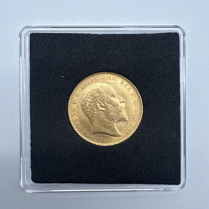 Exclusive Coins 1906 King Edward VII Full Gold Sovereign 22k