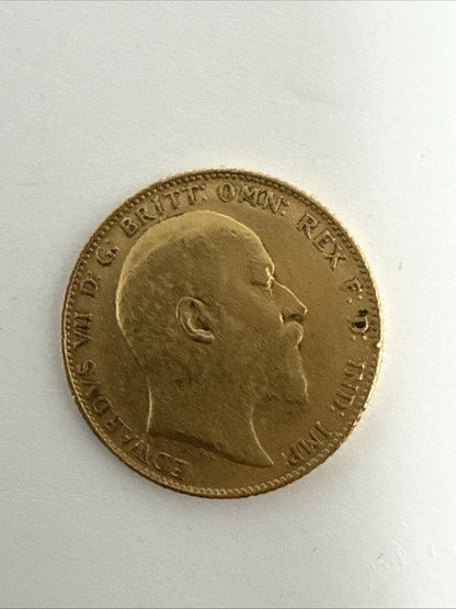 Exclusive Coins 1906 King Edward VII Full Gold Sovereign 22k Nice Example