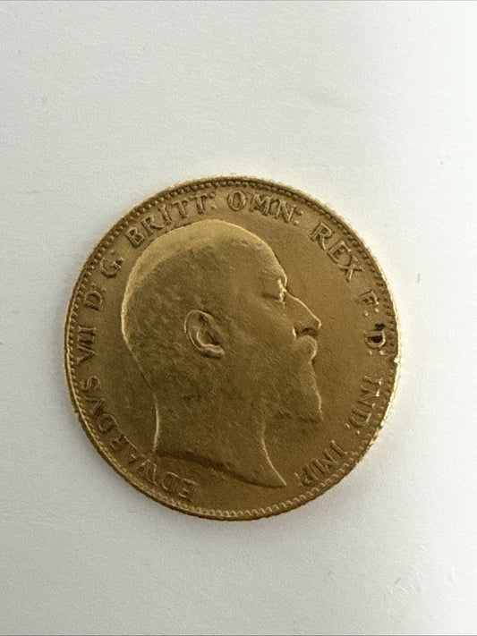 Exclusive Coins 1906 King Edward VII Full Gold Sovereign 22k Nice Example