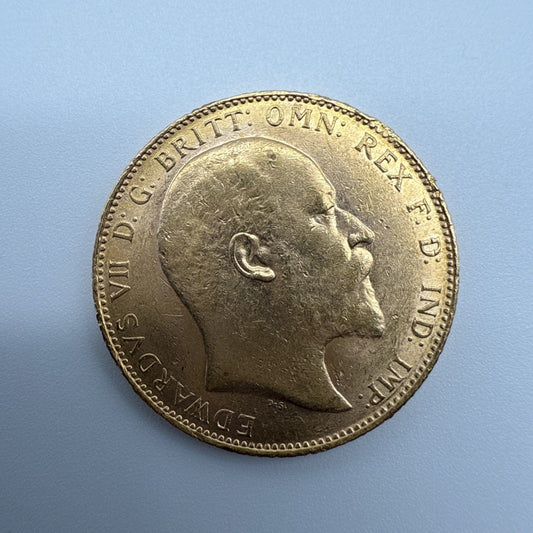 Exclusive Coins 1907 King Edward  VII Full Gold Sovereign 22k