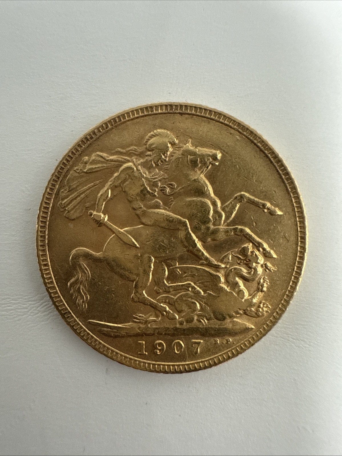Exclusive Coins 1907 King Edward VII Full Gold Sovereign 22k Nice Example