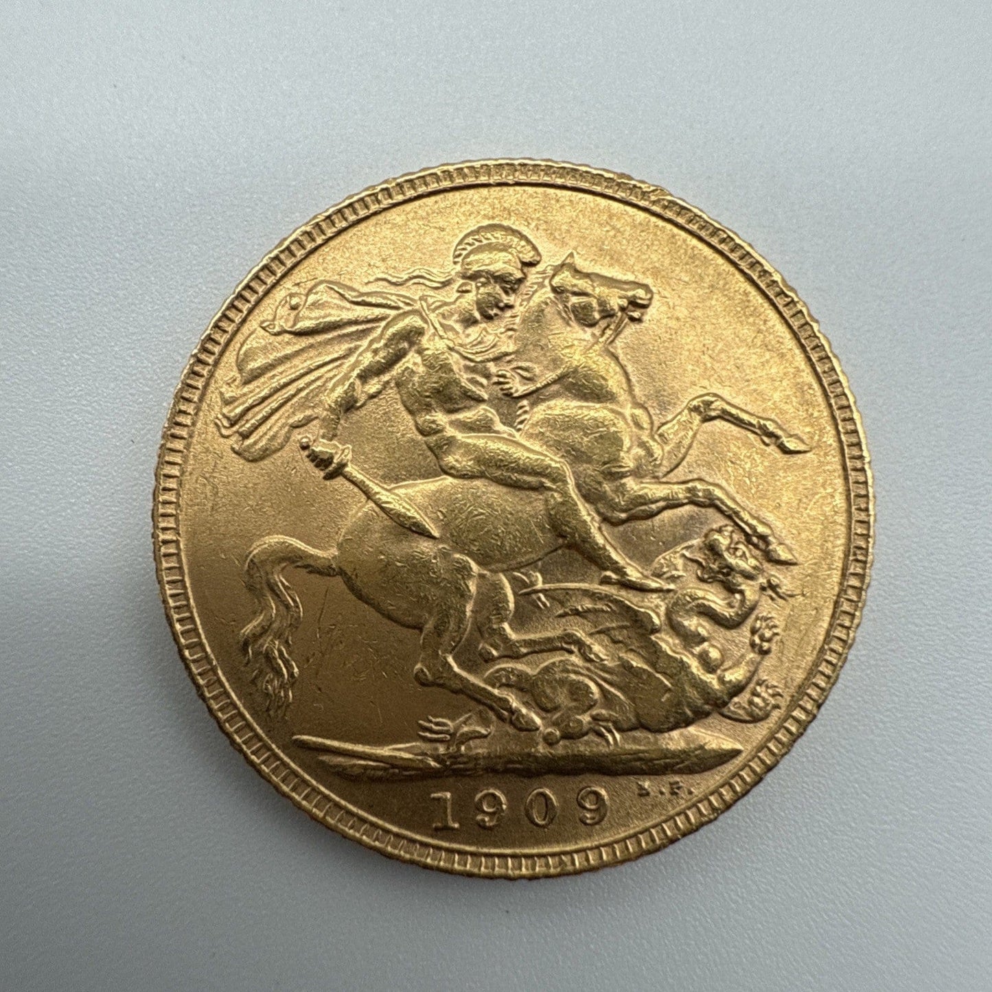 Exclusive Coins 1909 King Edward VII Full Gold Sovereign 22k