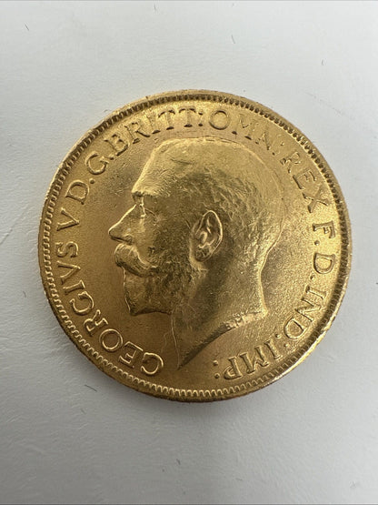 Exclusive Coins 1914 King George V Full Gold Sovereign Nice Example 22k