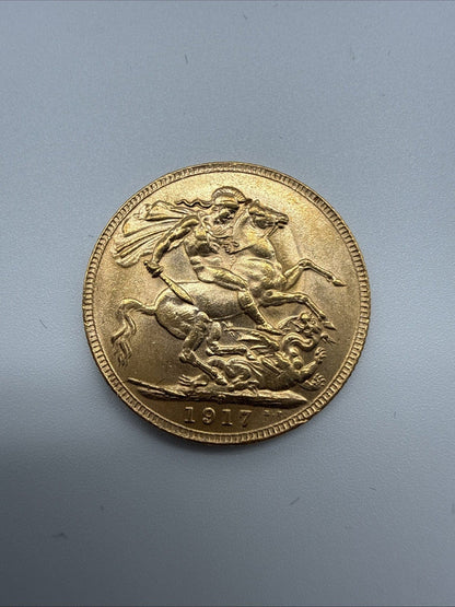 Exclusive Coins 1917 King George V Struck In Perth  Full Gold Sovereign 22k