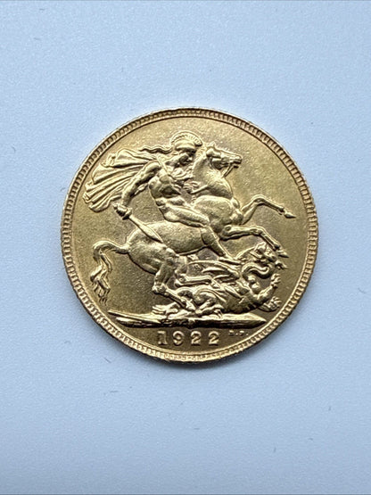 Exclusive Coins 1922 King George V Perth Mint Full Gold Sovereign 22k Nice Grade