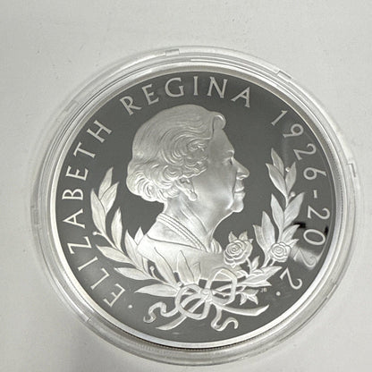 Exclusive Coins 1926 - 2022.  Memorial 5 Oz Fine Silver Proof Coin Queen Elizabeth II Royal Mint
