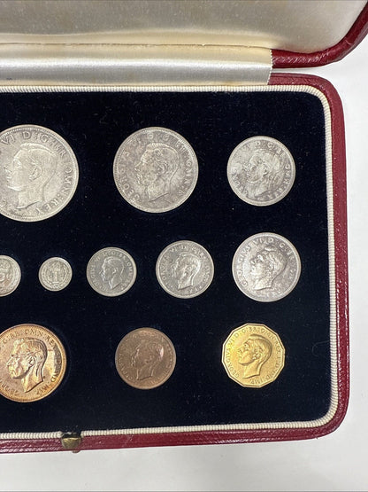 Exclusive Coins 1937 ProofSpecimen Coin Set - 15 Coins Including Maundy Money - In Original Case