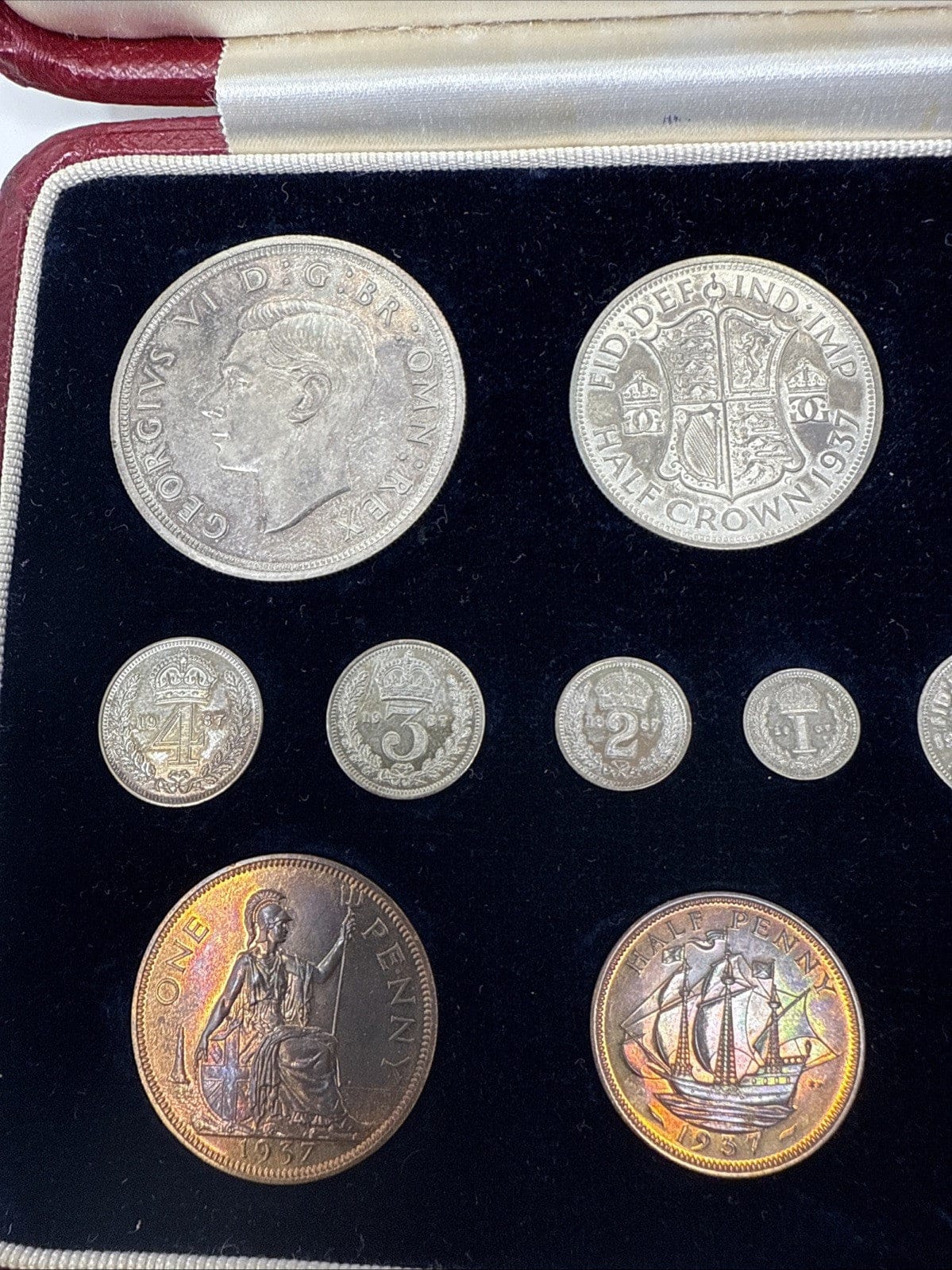 Exclusive Coins 1937 ProofSpecimen Coin Set - 15 Coins Including Maundy Money - In Original Case