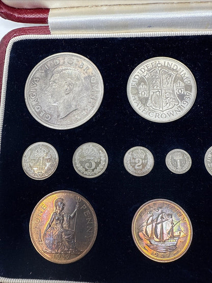 Exclusive Coins 1937 ProofSpecimen Coin Set - 15 Coins Including Maundy Money - In Original Case