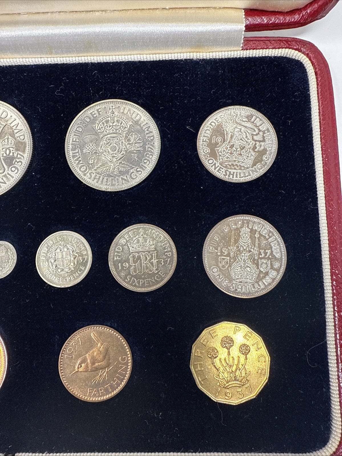 Exclusive Coins 1937 ProofSpecimen Coin Set - 15 Coins Including Maundy Money - In Original Case