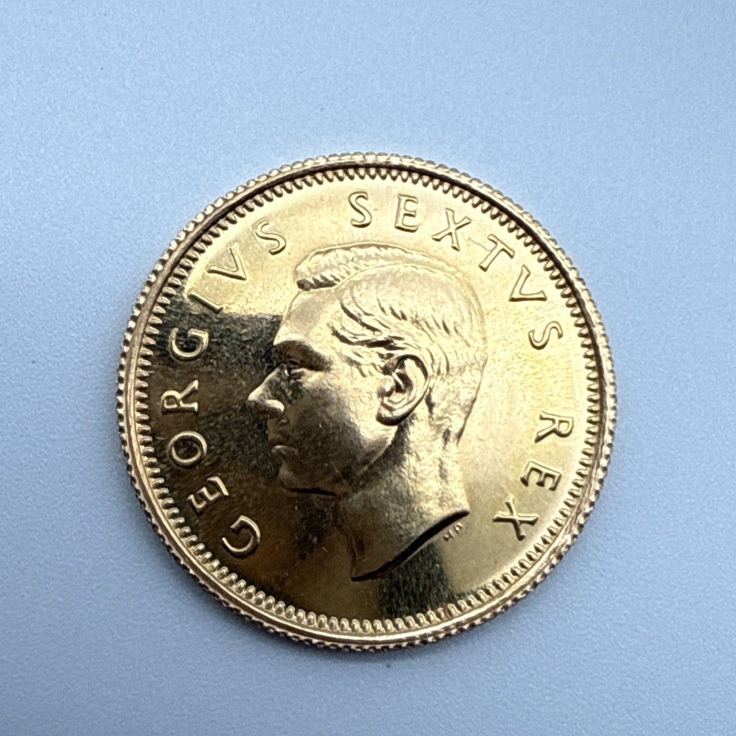 Exclusive Coins 1952 King George VI 1/2 Pound South Africa Gold Coin 22k