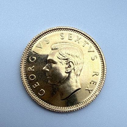 Exclusive Coins 1952 King George VI 1/2 Pound South Africa Gold Coin 22k
